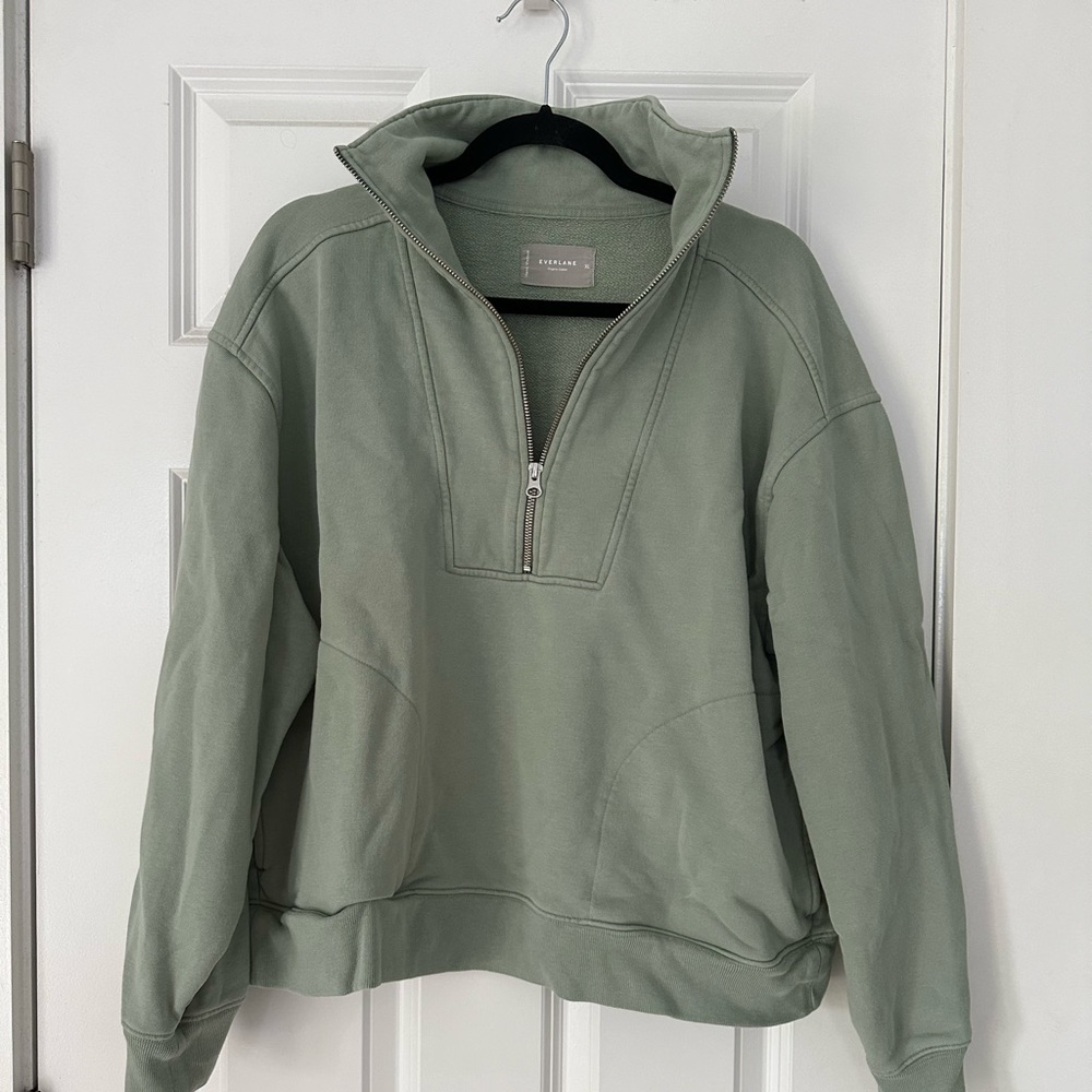 Everlane track half zip